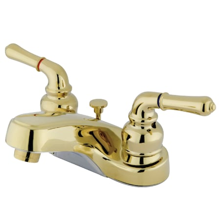 Kingston Brass 4" Centerset Bathroom Faucet, Polished Brass KB252B